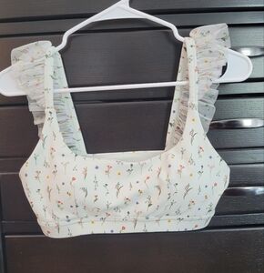 POPFLEX Floral Romamce Ruffle Sports Bra